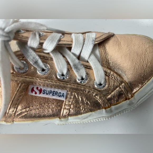 Superga Womens Size 7 Sneakers Rose Gold Lace Up - Picture 7 of 10